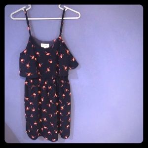 Navy blue Elle flamingo dress